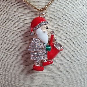 Betsey Johnson Santa necklace